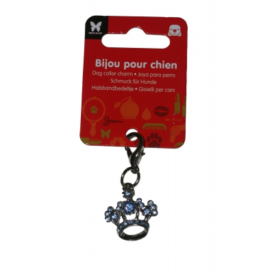 Bijoux pour chien - Couronne avec strass saphir