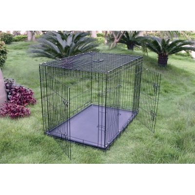 Cage de transport pliante pour chien - en métal - Vivog