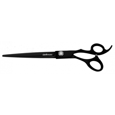 Ciseaux de toilettage droits XP802 - professionnels - Optimum Black Titanium - 19 cm
