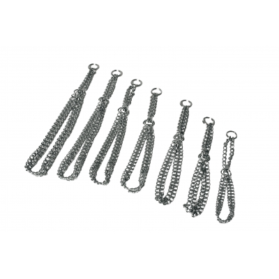 Collier chaine education semi-étrangleur chromé 2 rang