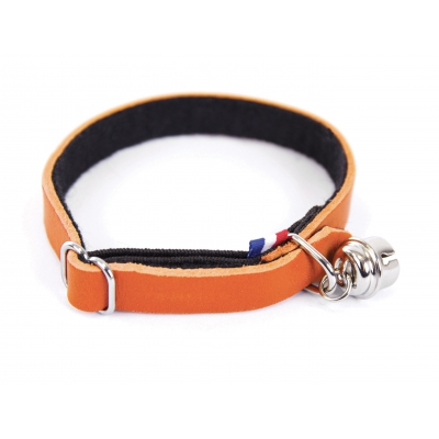 Collier cuir Feutrine Chat