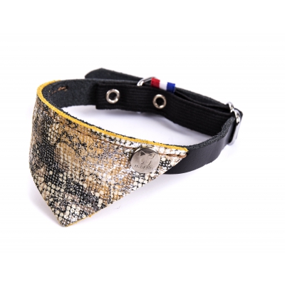 Collier cuir Malibu Chat - Noir