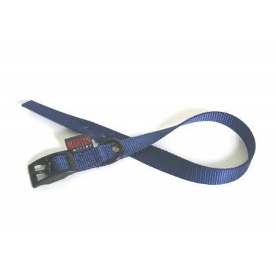 Collier droit en nylon bleu pour chien