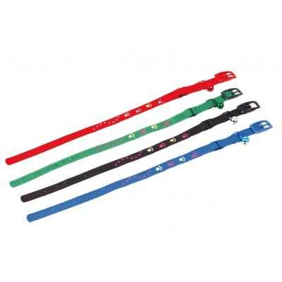 Collier droit pour chat - Pattes de chat - bleu