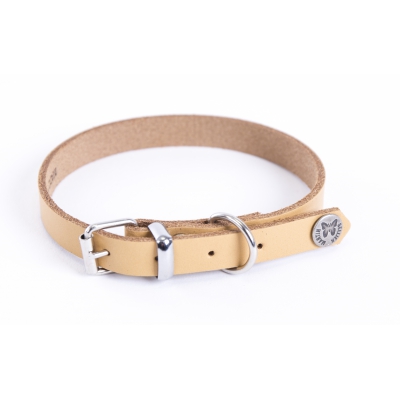 Collier en cuir naturel pour chien - cuir coloré classique
