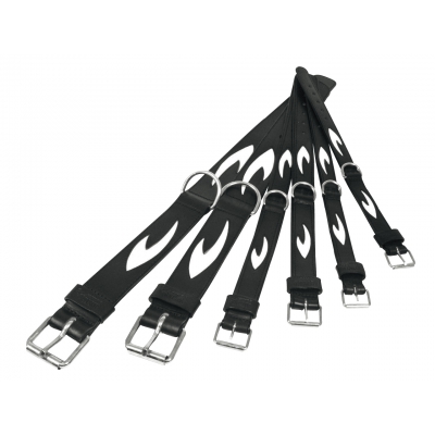 Collier en cuir noir pour chien - Boomerang