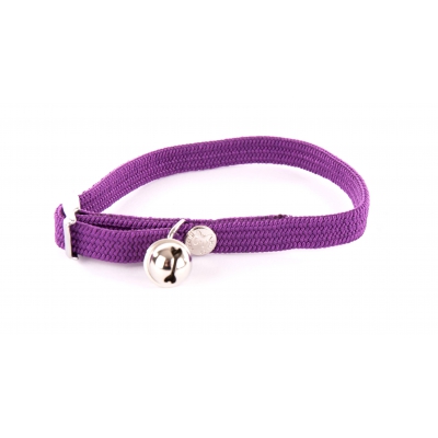 Collier nylon chat élastique mauve - 1 x 30 cm 