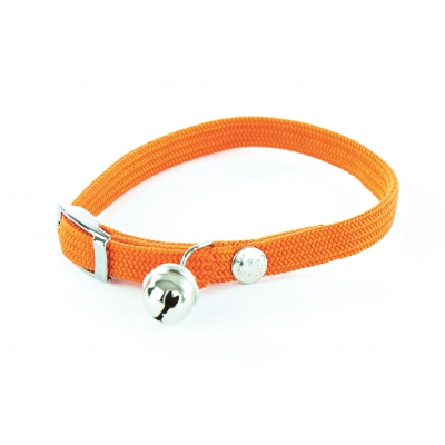 Collier nylon chat élastique orange - 1 x 30 cm 