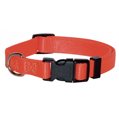 Collier nylon réglable orange fluo Vivog