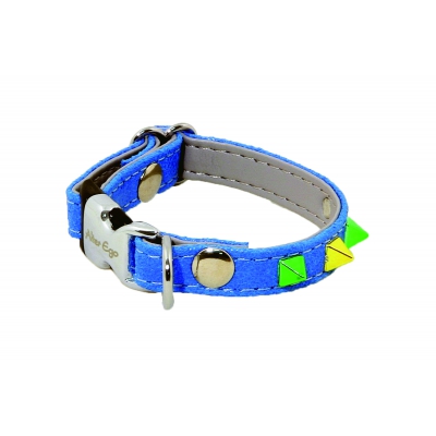 Collier pour chien en cuir - Color bleu