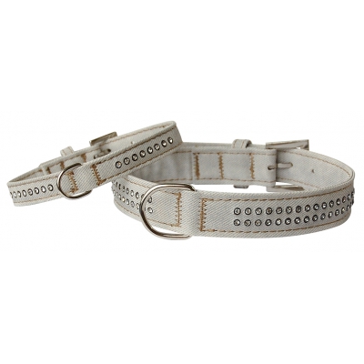 Collier pour chien - Jean beige - Vivog