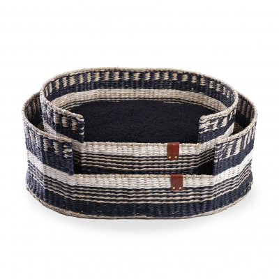 Corbeilles Black & White - Lot de 2