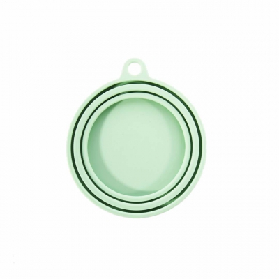 Couvercle de boîte de conserve en silicone pour chien - vert - dos