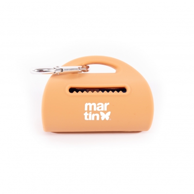 Distributeur sacs à crottes en silicone - jaune