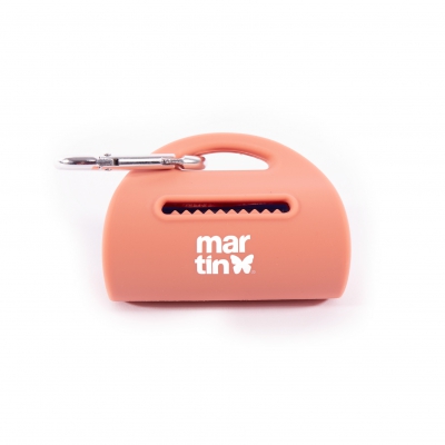 Distributeur sacs à crottes en silicone - rose