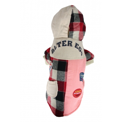 Doudoune pour chien - Patchwork rose