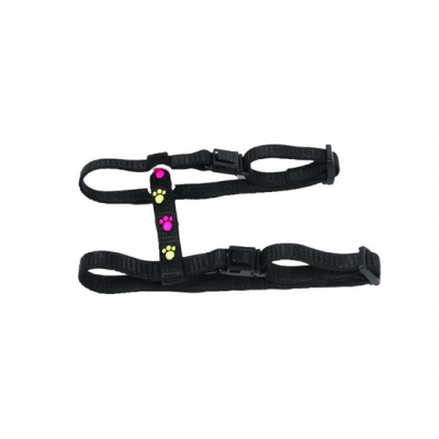 Harnais pour chat - Pattes de chat - noir
