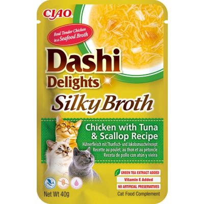 INABA Dashi Delights Silky Poulet, Thon et Pétoncle 40g x12