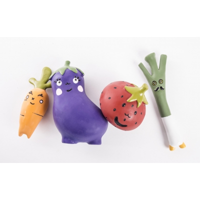 Jouet Aubergine en latex pour chien 8