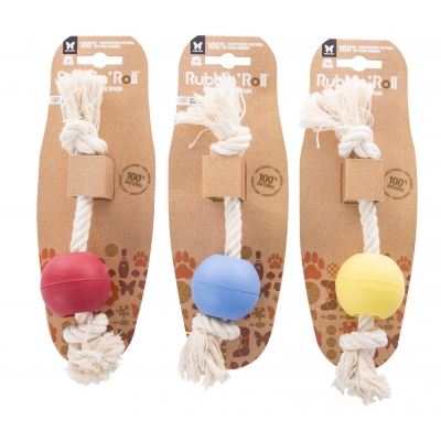 Jouet balle-corde pour chien - matière 100% naturelle - Rubb N Rope