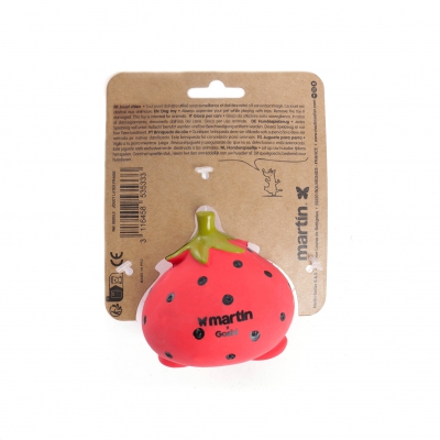 Jouet Fraise en latex pour chien