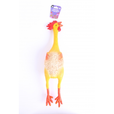 Jouet latex poulet 38 cm 