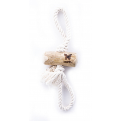 Jouet naturel en bois & corde "Expresso 2 poignées"