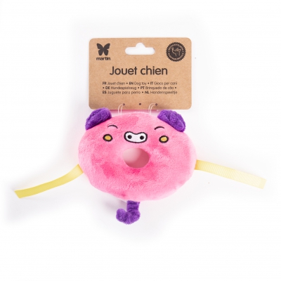 Jouet peluche pour chien - Cochon donut pack