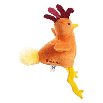 Jouet peluche pour chien - Coq orange 1