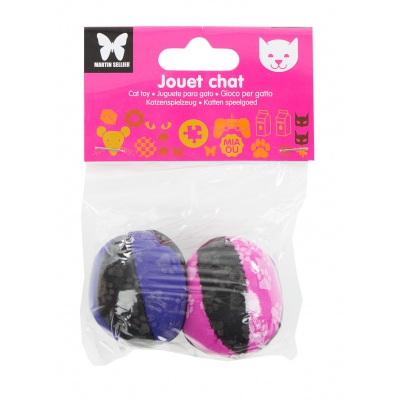 Jouet pour chat - 2 balles pattes phosphorescentes