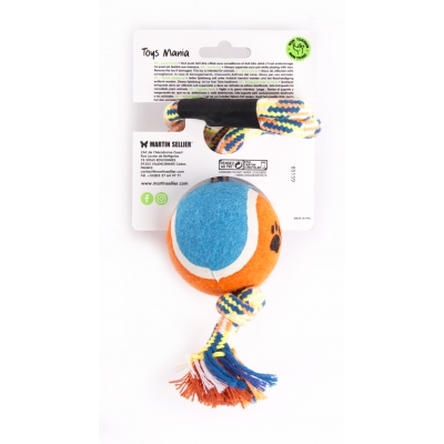 Jouet pour chien - balles de tennis - balle corde - Lot de 4