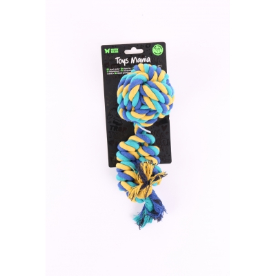 Jouet pour chien - Lot de 4 balles + corde en coton