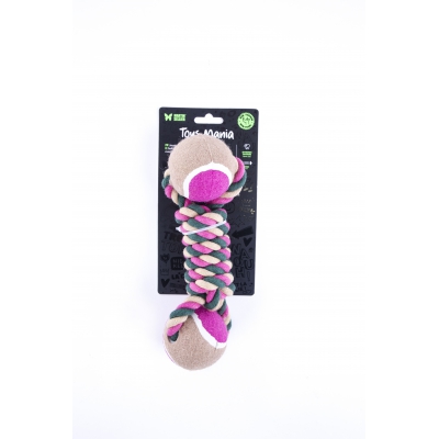 Jouet pour chien - Lot de 4 cordes + 2 balles de tennis - 25cm