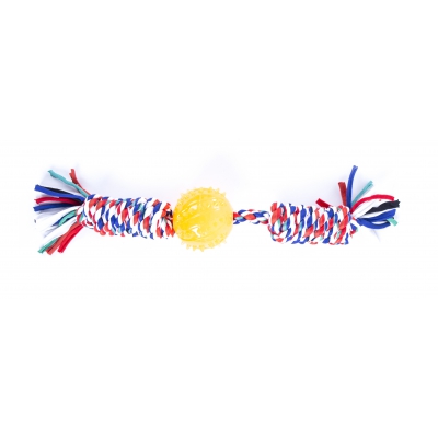 Jouet pour petits chien et chiots -Lot de 4 cordes + balles