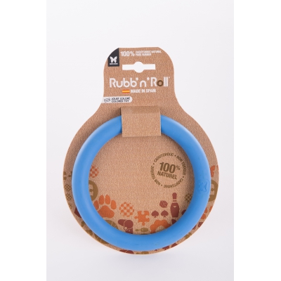 Jouet Rubb'n'Roll - anneau bleu - 14,5 cm 