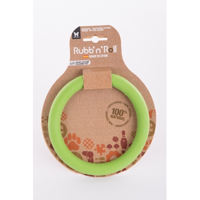 Jouet Rubb'n'Roll - anneau vert - 14,5 cm 