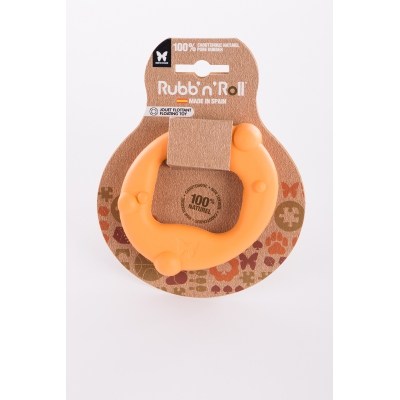 Jouet Rubb'n'Roll flottant - cercle orange - 10x6 cm 
