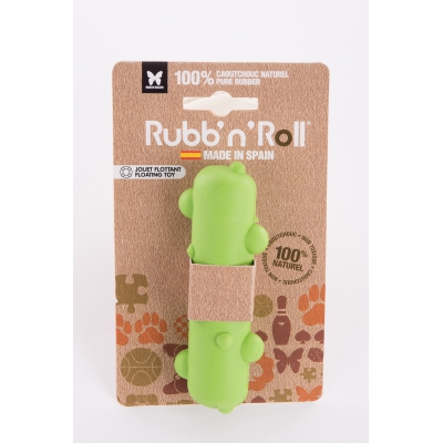Jouet Rubb'n'Roll flottant - stem vert - 12x3,5 cm 