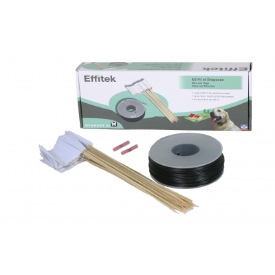 Kit Fil et drapeaux supplémentaire pour clôture Effitek 