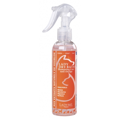 Lady Dry Bath - Shampooing sans rinçage pour chien et chat