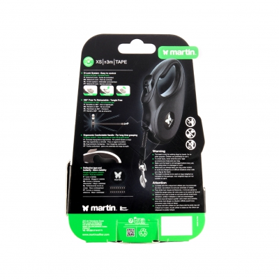 Laisse corde "INSTINCT" rétractable - Bleue 3