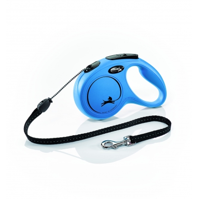 Laisse enrouleur pour chien - Flexi - new classic cordon bleu