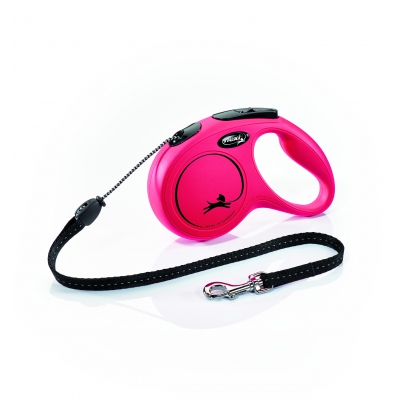 Laisse enrouleur pour chien - Flexi - new classic cordon rouge