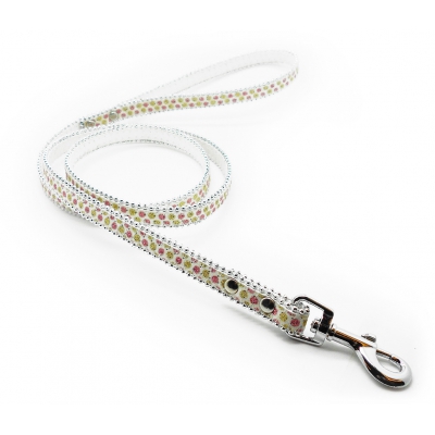 Laisse fantaisie féerie blanc - 2 x 100 cm