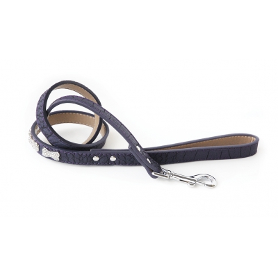 Laisse fantaisie os mauve - 2 x 100 cm