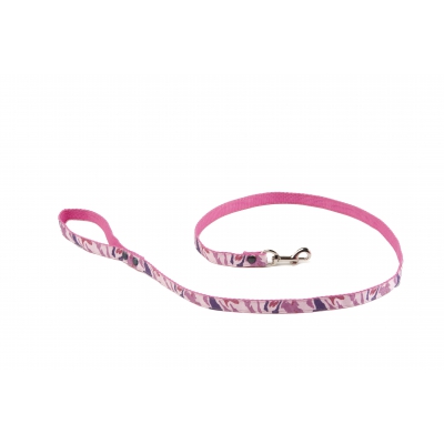 Laisse pour chien -  Camouflage rose
