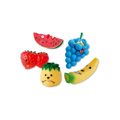 Lot de 5 jouets fruits pour chien