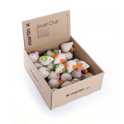 Lot de jouets pour chat - Souris motif fleurs ok