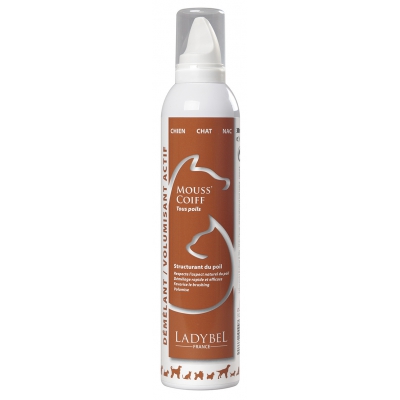 Mousse coiffante pour chien  - MOUSS'COIFF de chez Ladybel