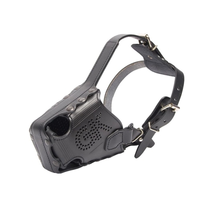 Muselière de frappe en cuir pour chien